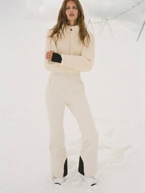 H&M Women's Cream One Piece Ski Suit With ThermoMove Size L